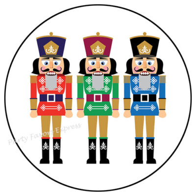 NUTCRACKERS CHRISTMAS ENVELOPE SEALS LABELS STICKERS PARTY FAVORS