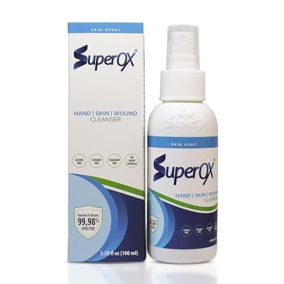 Superox Skin Spray - Minor Cuts, Scars, Tattoo & Piercing Aftercare (3.4 oz)