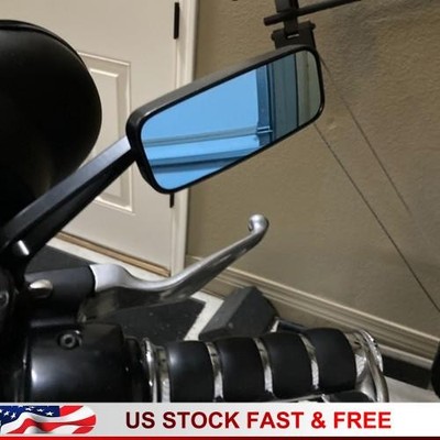 Rectangle black Motorcycle Mirrors For Harley Sportster Iron 48 CVO Road Glide.