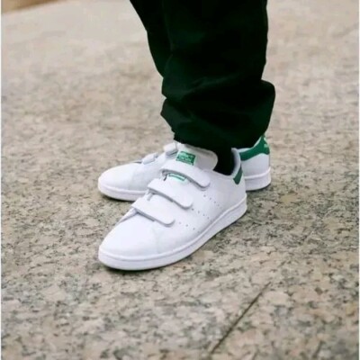 adidas Originals Stan Smith CF White Green Strap Men Unisex