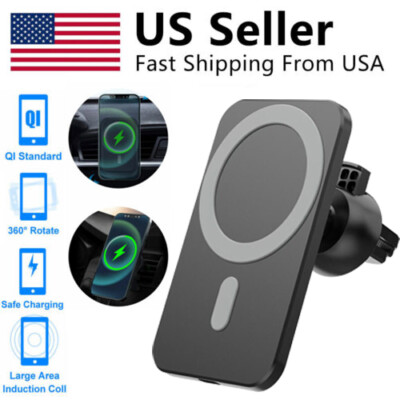 Magnetic Car Wireless Charger Stand Mount Holder For iPhone 14/15/13/12 Pro Max