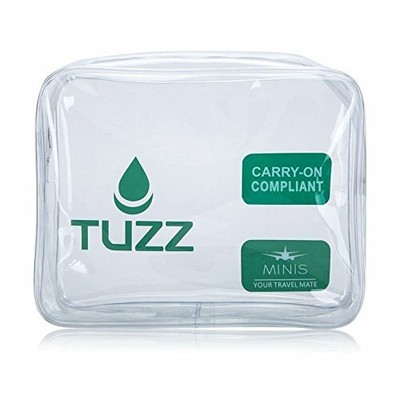 TUZZ TSA Approved Clear Travel Toiletry Bag Quart Bags With Zipper For Men Wo...