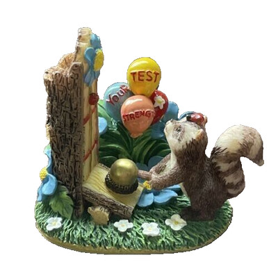 NIB Fitz & Floyd Charming Tails Teeny Tiny Tails ''TEST YOUR STRENGTH'' 
