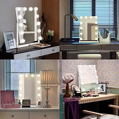 Lighted Makeup Vanity Mirror Hollywood Lightup Mirror  Tabletops