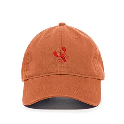 Lobster Baseball Cap Embroidered Cotton Adjustable Dad Hat