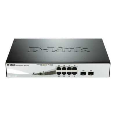 D-Link DGS-1210-08P, 8-Fast Ethernet Switch, Unmanaged, RJ45 Base-T, Black