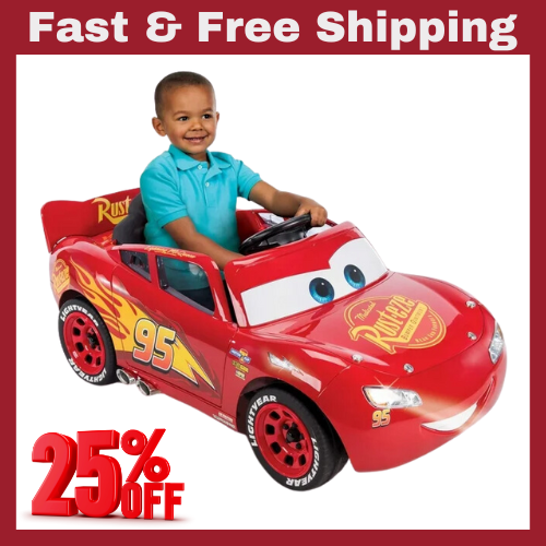 S 6v Battery-powered Ride On With 3 Lightning Mcqueen