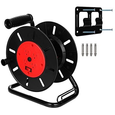 Suraielec Cord Reel Holds 100 ft 16/3 14/3 or 75ft 12/3 Gauge Extension Cord ...