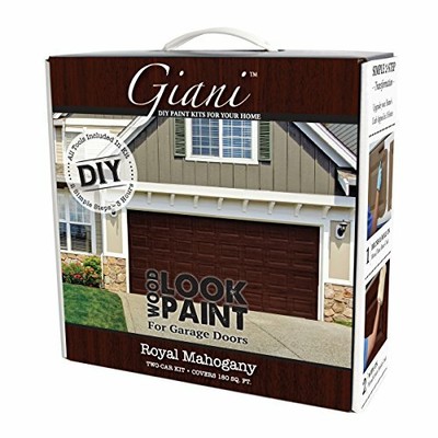Giani Wood Look Garage Door Paint Kit 2 Car Royal Mahogany For
