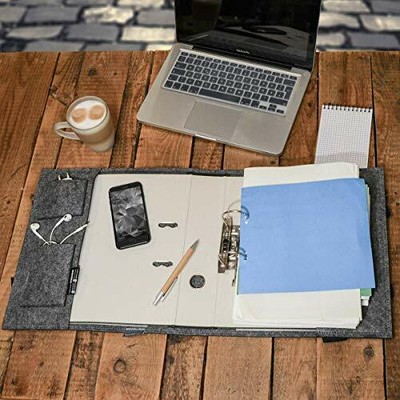 DuneDesign Filz Ordnertasche 31x34x9 cm Ordnerhülle Unitasche Ordnermappe... 