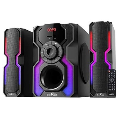 beFree Sound 2.1 Channel Bluetooth Multimedia Wired Speaker Shelf Black