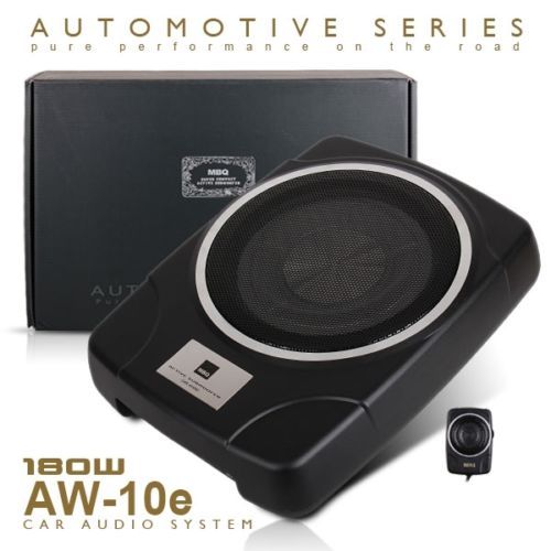 Subwoofer Auto Attivo Piatto Slim MBQ AW-10e 180W Car Hi Fi Stereo Audio linq