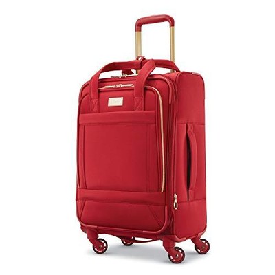 With Spinner Wheels Red Checked-medium 25-inch