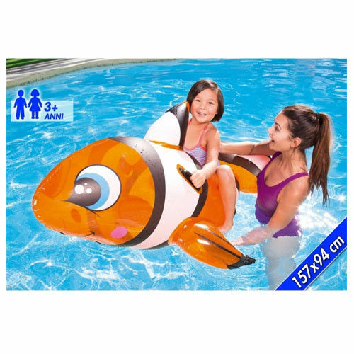 Gonfiabile cavalcabile pesce pagliaccio 68x148x86cm Bestway