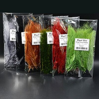 120pcs Multiple Colors Assorted Turkey Marabou Feather Fly Tying Material DIY