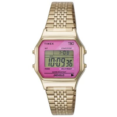 [TIMEX] Watch Timex 80 Pink Dial Brass Acrylic Quartz Digital 30MM TW2V19400 