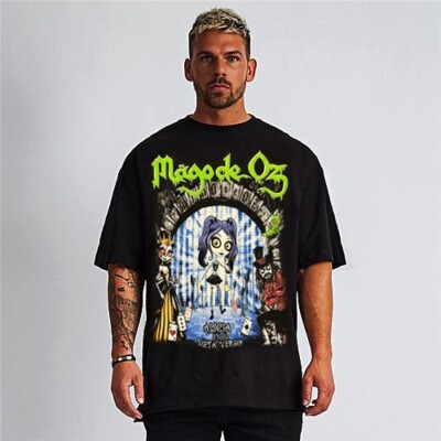 MAGO DE OZ ALICIA EN EL METAL VERSO TOUR ROCK EN ESPANOL  BLACK  T SHIRTS