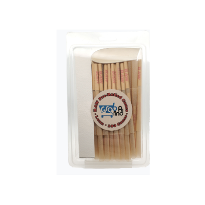 RAW Classic Lean Cones - 100 Pack + 2 Black Pop Top Tubes - Authentic