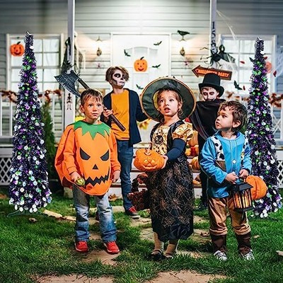 5 Ft Artificial Christmas Tree Pop-Up Collapsible Pencil Halloween Christmas ...
