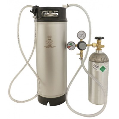 Homebrew Kegging Kit New 5 gal. Ball Lock Keg, Tank, Regulator, 5 Lb CO 2 Tank