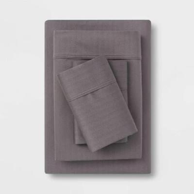 King 500 Thread Count Tri-Ease Printed Pattern Sheet Set Herringbone - Threshold