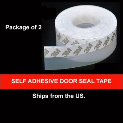 3M Door Draft Door Seal Strip Self Adhesive Weather Stripping Pack of 2 NEW