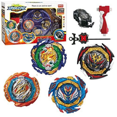 Battling Tops Burst Toy Game 4 Set Spinning Tops 2 Launchers Battle Gyro Battlin