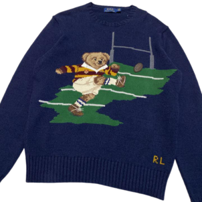 Kickflip polo bear knit sweater sale