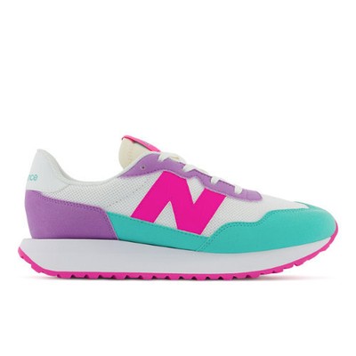 New Balance Kids 237 Белый/Зеленый/Фиолетовый/Розовый Размер 6 Вт