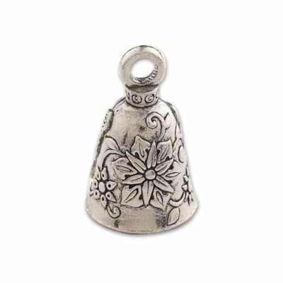 Guardian Bell, Butterfly, Flowers, Motorcycle Rider, Biker, Good Luck, .75" x 1"