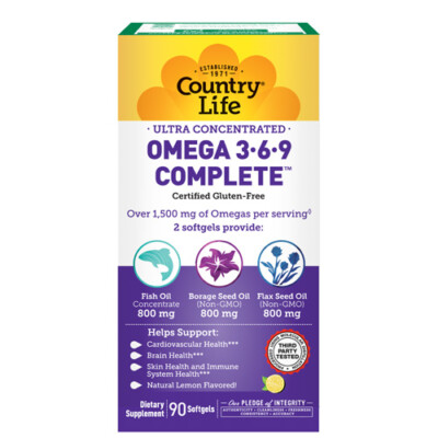 Ultra Omega 3-6-9 90 Softgel By Country Life