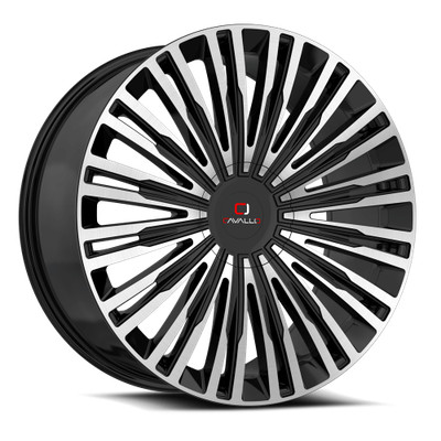 Cavallo 22x8.5 Wheel Gloss Black Machined CLV-48 5x4.5/5x120 +38mm Aluminum Rim
