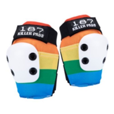 187 Killer Pads - Slim Elbow Pads - Rainbow | Skateboard | Roller Skate | Inline