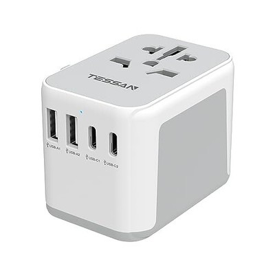 Conversion Plug Worldwide Compatible Overseas Travel Outlet TESSAN Travel Conver