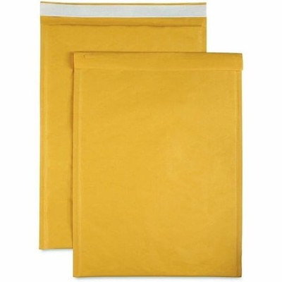 Bubble Cushioned Mailers, Size 6, 12.5" x 19", Kraft, PK50