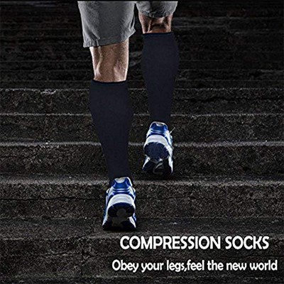 7 Pack Copper Knee High Compression Socks For Men & Women - Best For and Travel