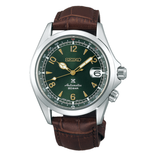 Pre-owned Seiko Prospex Alpinist Leather Strap Automatic Men's Watch Spb121j1