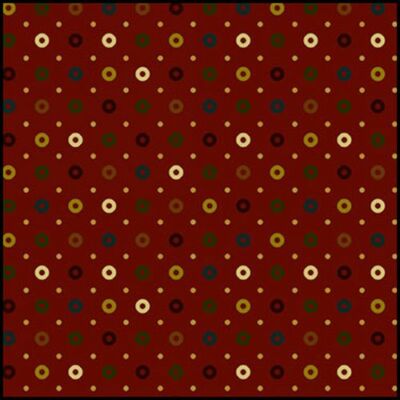 Abundant Blessings By Kim Diehl For Henry Glass - Red Circles   #6783-88