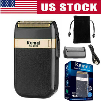 Men Electric Shaver Trimmer USB Razor Shaving Machine Twin Blade Rechargeable