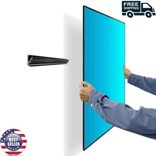 TV Wall Mount, TV Hanger No Damage/Drill Easy Install Bar Bracket Fits12-55
