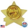 PinMart Year Service Award STAR Lapel Pin – Gold- and Silver-Plated Metal Workplace Reward Pin – 1-30 Years of Service Star Pins for Long Standing Employees or Volunteers