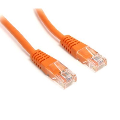 StarTech.com 15 ft Cat5e Patch Cable with Molded RJ45 Connectors - Orange - Cat5