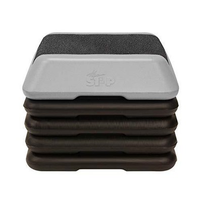 The Step Adjustable High Step Aerobic Platform with 4 Risers, Home Gym Workou...