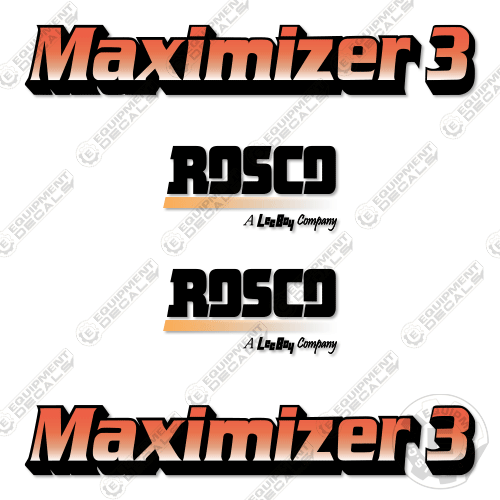 Fits Rosco Maximizer 3 Decal Kit Asphalt Distributor - 7 YEAR OUTDOOR 3M VINYL!