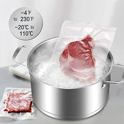 Vacuum Sealer Bags 100 Quart 8x12 In for Food Saver Seal a Meal Weston Sous Vide