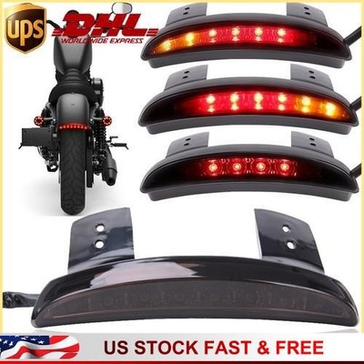 LED Motorcycle Brake Lights Rear Fender Tail light W/ Turn Signal For Harley 883