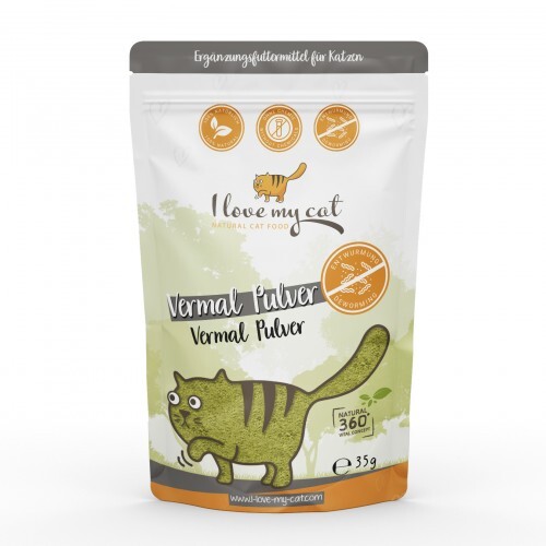 ILMC Nahrungsergänzung Wurmmittel  für Katze Vermal Natürliche Pulver 35g
