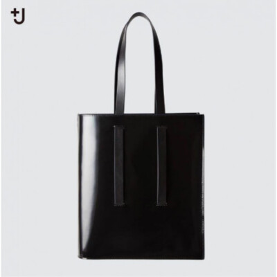 [With tag] UNIQLO +J Jill Sander Tote Bag Black Patent Leather