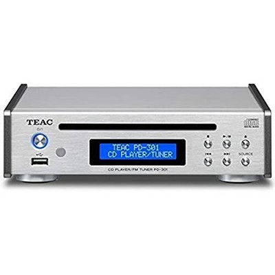 TEAC CD Player FM Tuner PD-301-S Silver USB memory PD-301 AC100V  New From Japan