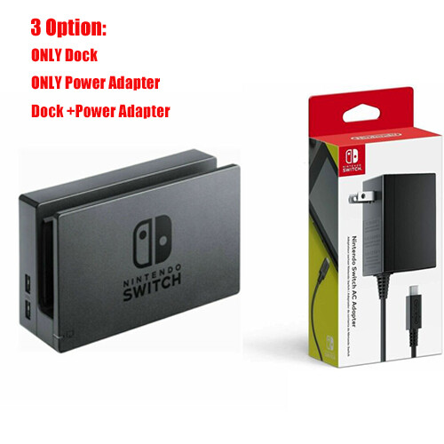 For Nintendo Switch Dock Set AC Power Adapter Black Brand New OEM eBay